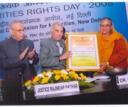 National Minorities Rights Award by National Commision for Miniorities 2008