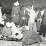 1955-56-giving-briefing-to-the-visitors-at-Ram-Talai